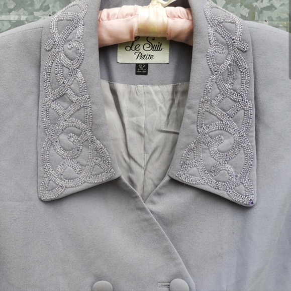 VINTAGE Le Suit Double Breasted Jacket - Picture 4 of 12